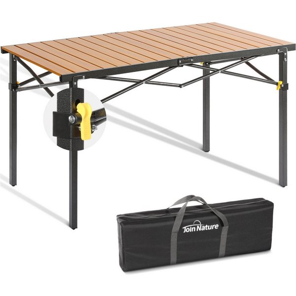 HOMECALL Klapptisch Campingtisch Klappbar Balkontisch Gartentisch Tragbar Outdoor Tisch (Aluminum Roll Up Tabletop, höhenverstellbares Bein, bis 100kg), Robust,