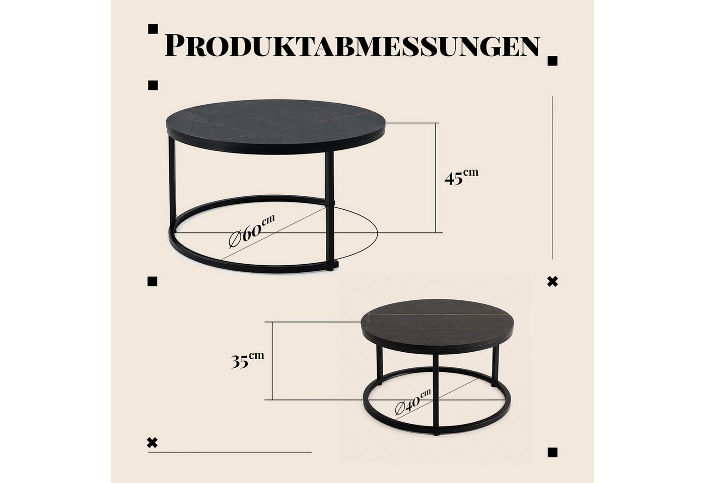 HomeGuru Couchtisch (2-St) – Bild 2 von 5