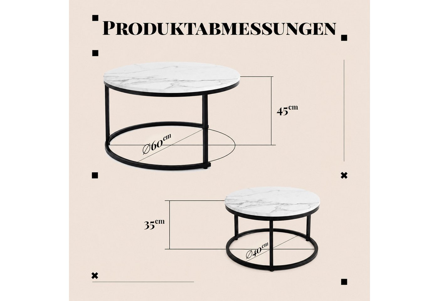 HomeGuru Couchtisch (2-St) – Bild 2 von 5