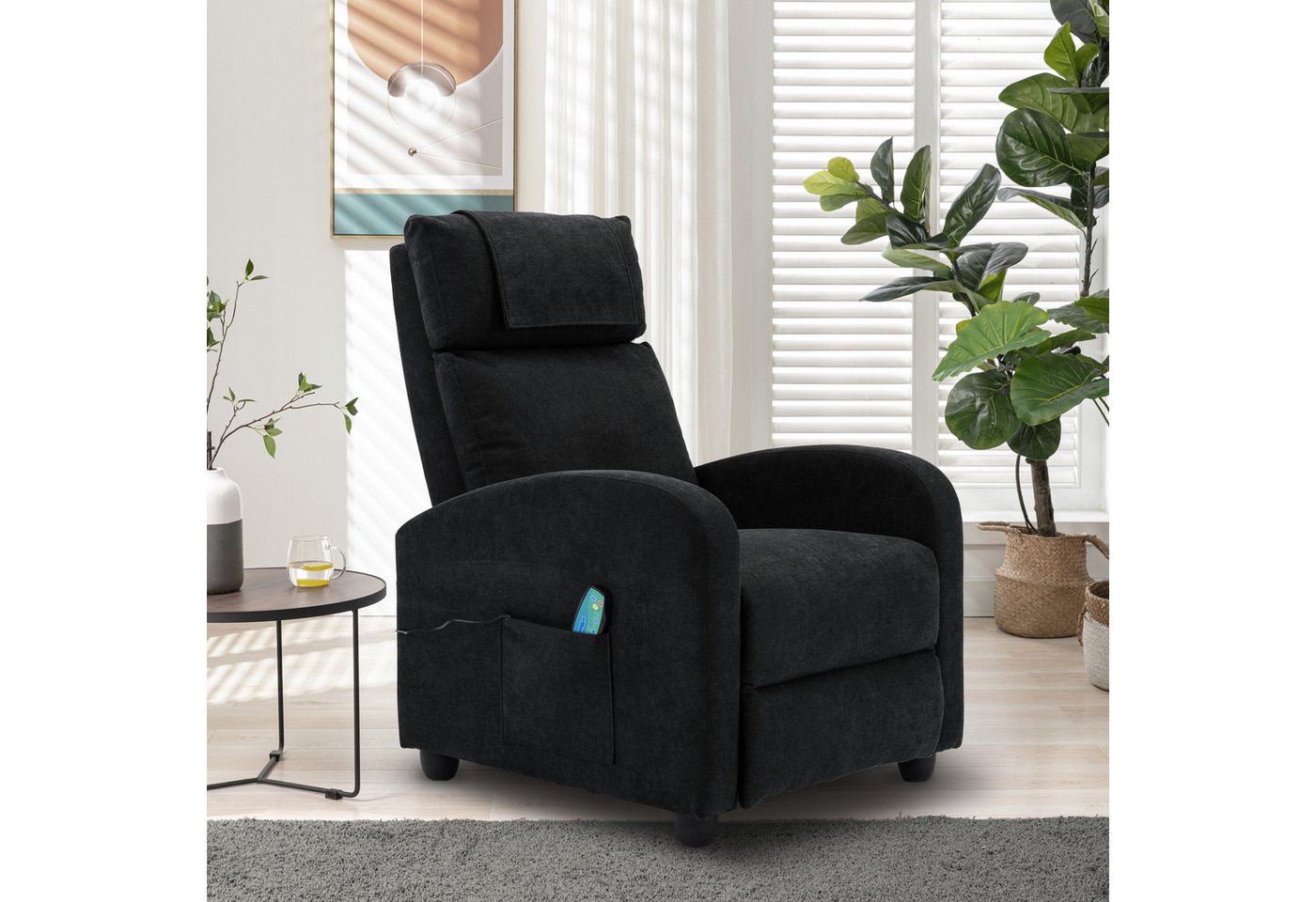 HomeGuru Massagesessel Relaxsessel,Fernsehsessel,Ruhesessel,Liegefunktion,Vibration,Heizung (Einzelsessel, 1-St., Packung), mit Relaxfunktion – Bild 3 von 5