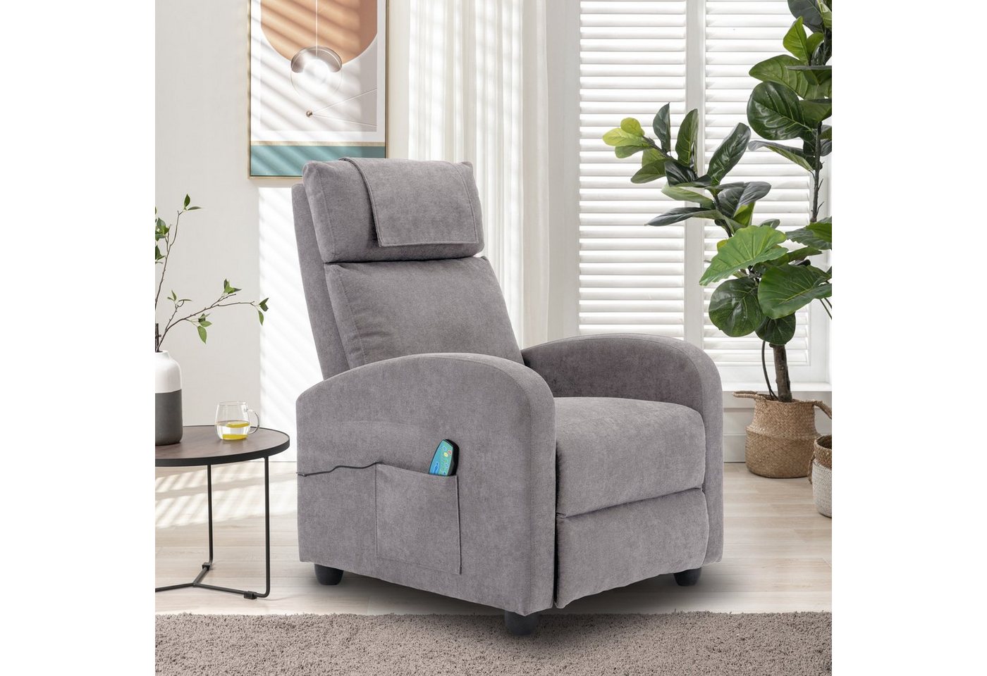 HomeGuru Massagesessel Relaxsessel,Fernsehsessel,Ruhesessel,Liegefunktion,Vibration,Heizung (Einzelsessel, 1-St., Packung), mit Relaxfunktion – Bild 3 von 5