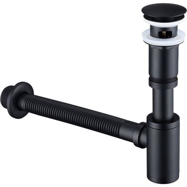 HOMELIVE Ablaufgarnitur Siphon Pop Up Ablaufgarnitur mit Überlauf Universal Röhrensiphon Set (Röhrensiphon Set für Waschbecken Waschtisch Bad) Geruchsverschluss