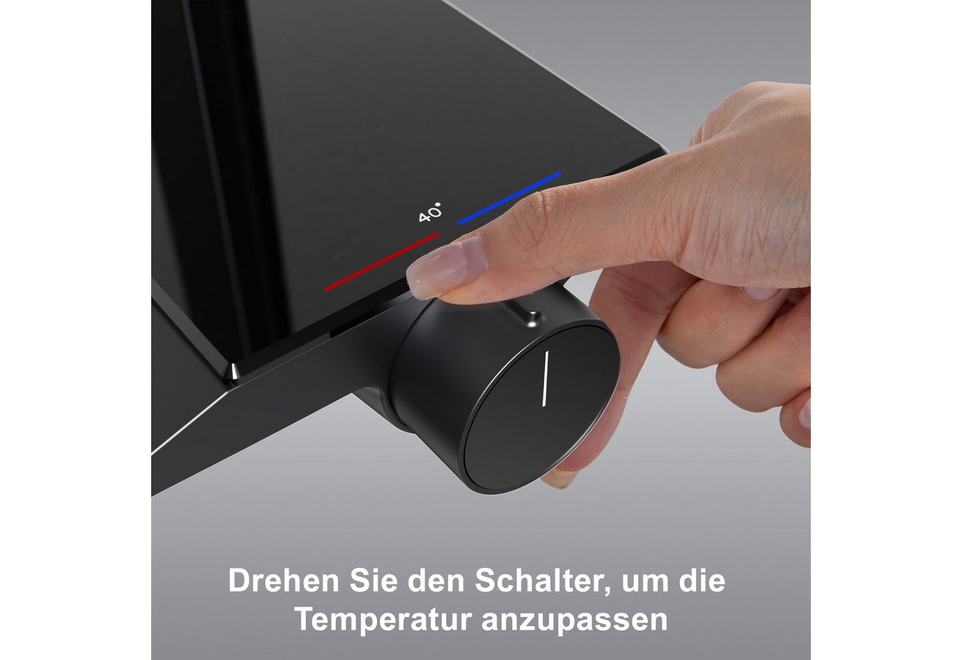 HOMELODY Duschsystem mit Thermostat und Ablage Duschsäule mit Regendusche und Duscharmatur, 3 Strahlart(en), Set, Funktional und hochwertig – für ein rundum per – Bild 4 von 5