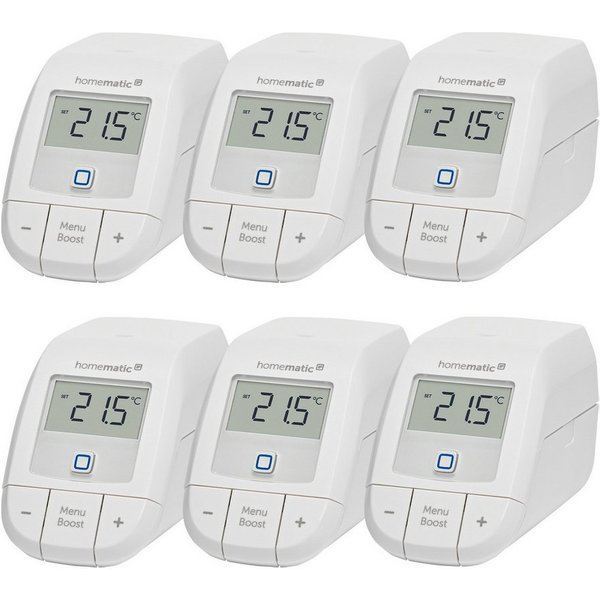 Homematic IP Heizkörperthermostat 6er Set Heizkörperthermostat basic, (6 St)