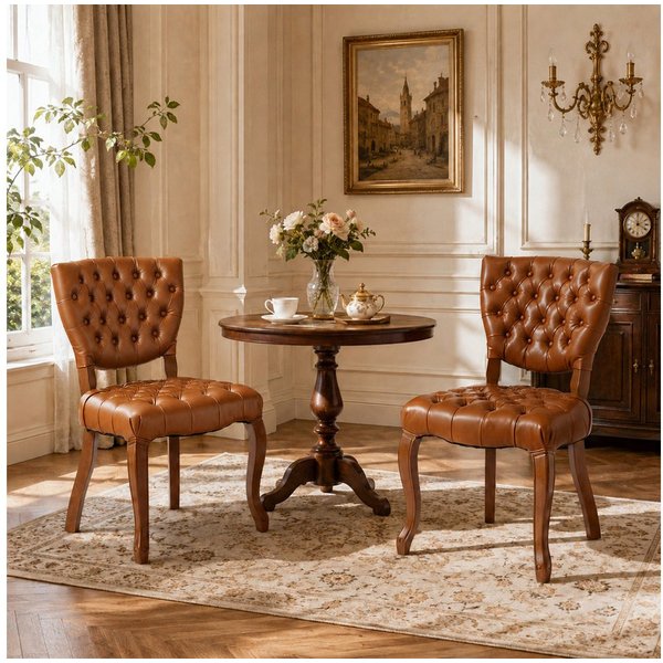 HomeMiYN Esszimmersessel (Set), Esszimmerstuhl Kunstleder Polsterstuhl modern, bis 120 kg