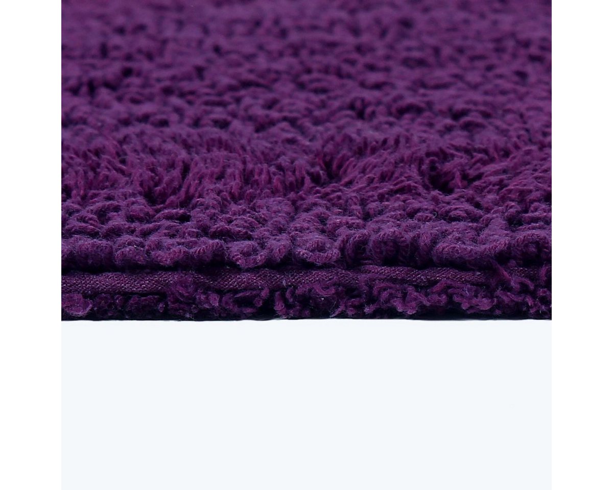 Homescapes Badematte Badematte lila 50x80 cm aus 100% Baumwolle, Höhe 20 mm, Baumwolle, rechteckig, 50 x 80 cm – Bild 5 von 5