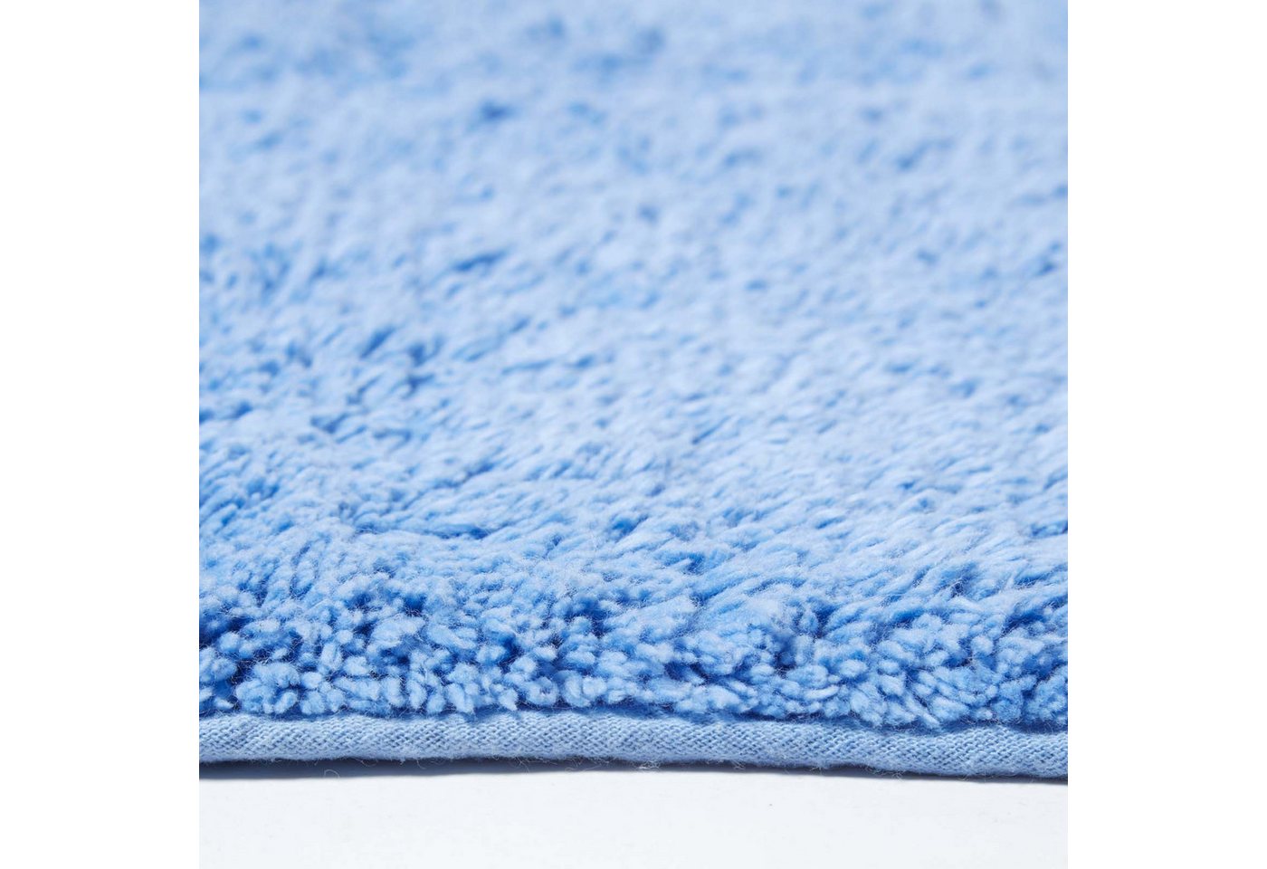 Homescapes Badematte WC Vorleger Spa Supreme Blau, Höhe 30 mm, WC Vorleger (50x55 cm) – Bild 3 von 5