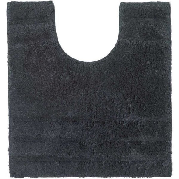 Homescapes Badematte WC Vorleger Spa Supreme Schwarz, Höhe 30 mm, WC Vorleger (50x55 cm)
