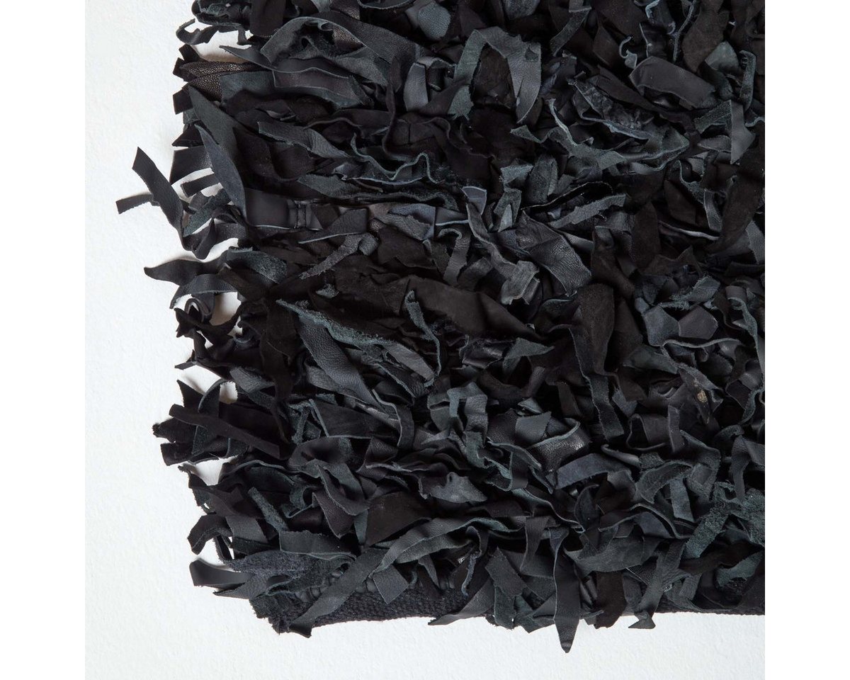 Homescapes Teppich Lederteppich Dallas, schwarz, 120 x 180 cm, Höhe: 20 mm – Bild 3 von 5