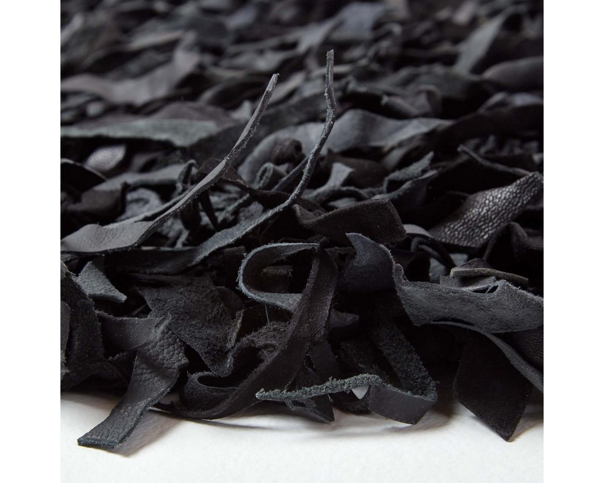 Homescapes Teppich Lederteppich Dallas, schwarz, 120 x 180 cm, Höhe: 20 mm – Bild 4 von 5