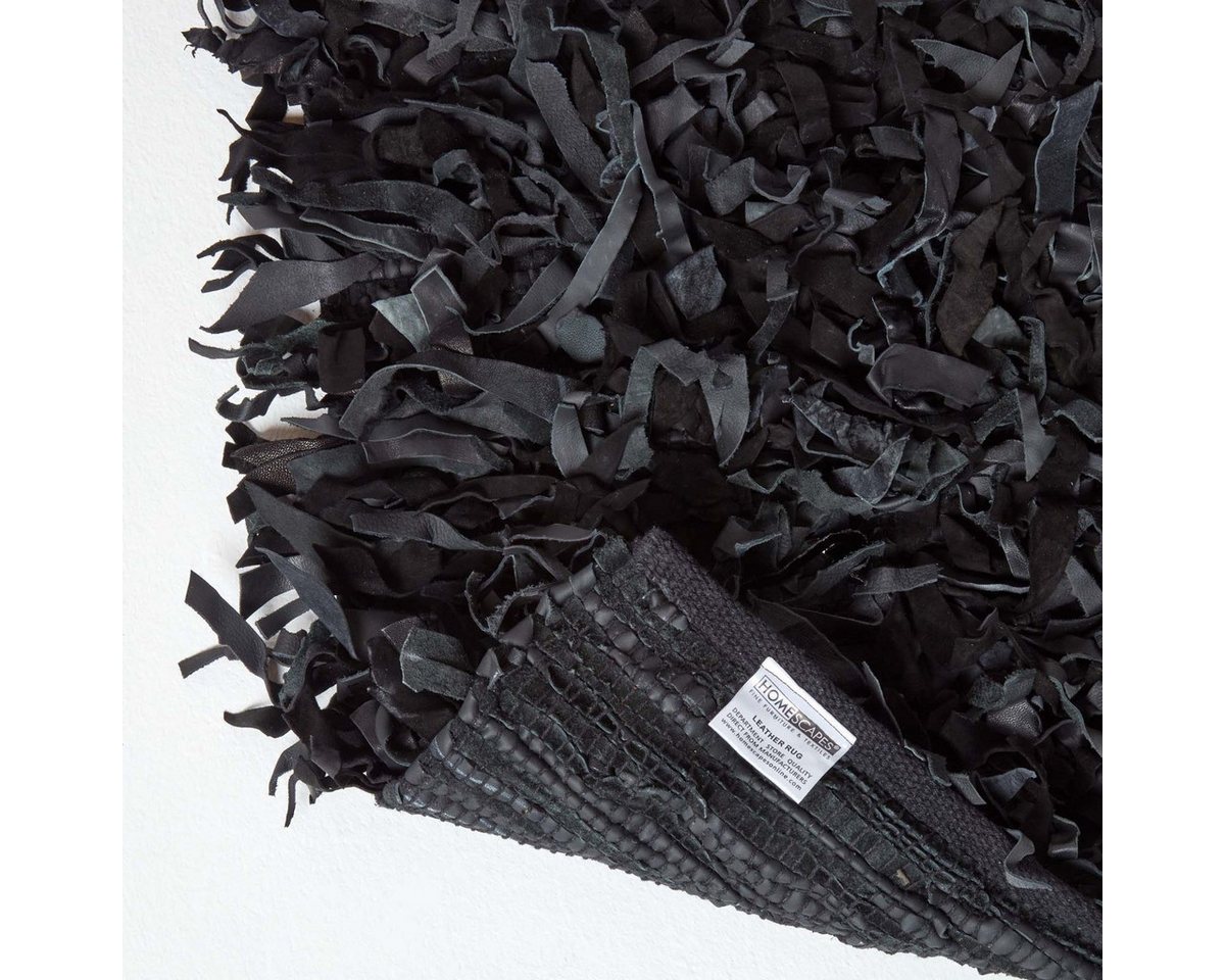 Homescapes Teppich Lederteppich Dallas, schwarz, 120 x 180 cm, Höhe: 20 mm – Bild 5 von 5