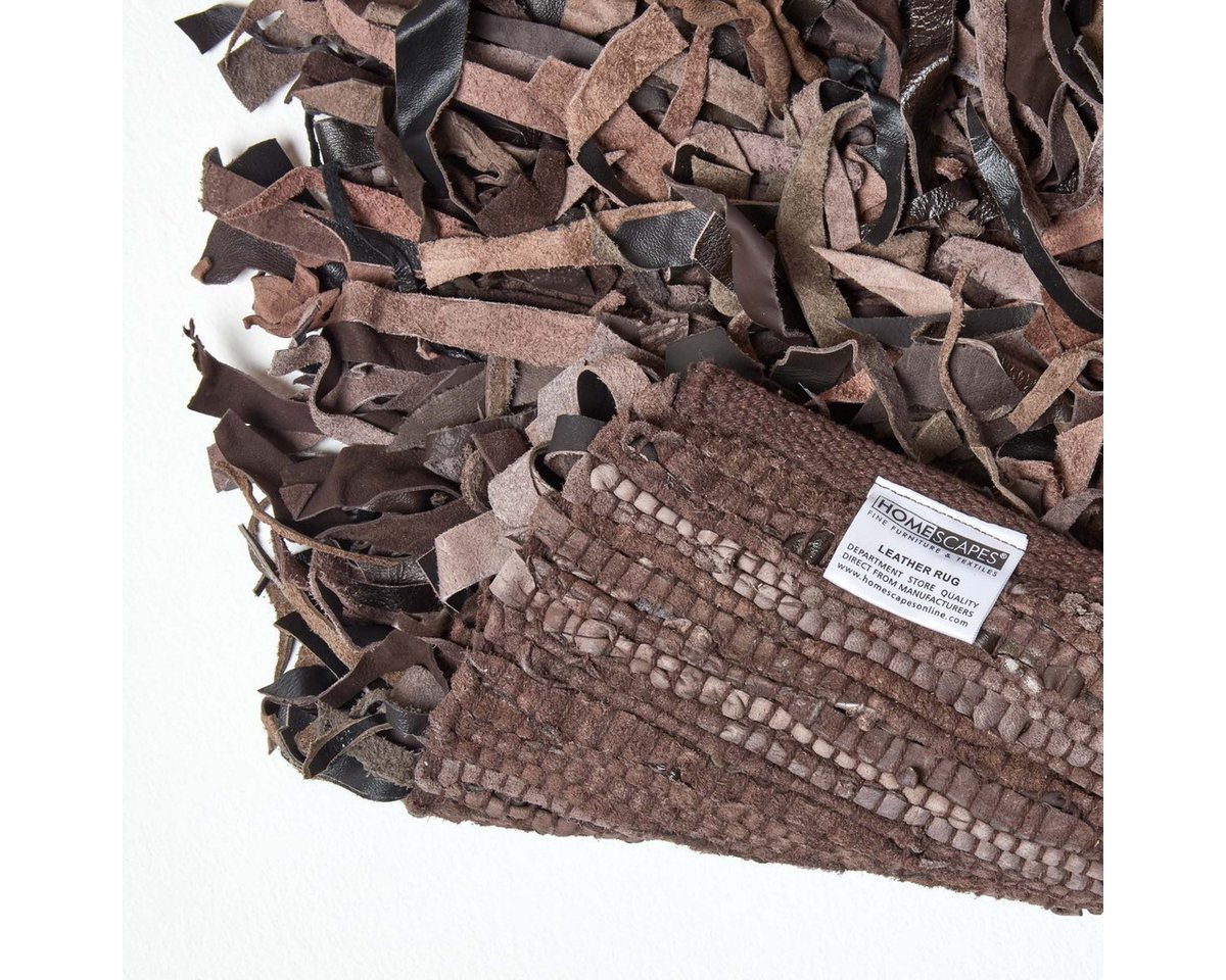 Homescapes Teppich Lederteppich Dallas, dunkelbraun, 90 x 150 cm, Höhe: 20 mm – Bild 5 von 5