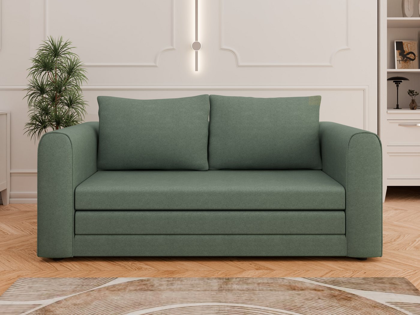 Homesy Schlafsofa Arelis – Moderne 2-Sitzer Sofa mit Bettfunktion, Bestseller, Platzsparendes Sofa mit Gästebettfunktion – Bild 2 von 5