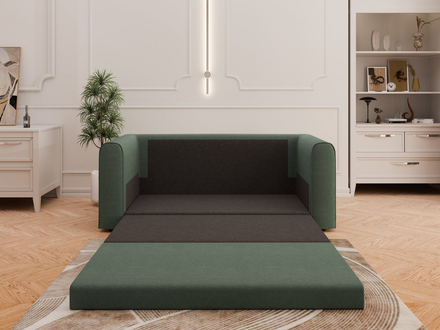 Homesy Schlafsofa Arelis – Moderne 2-Sitzer Sofa mit Bettfunktion, Bestseller, Platzsparendes Sofa mit Gästebettfunktion – Bild 5 von 5