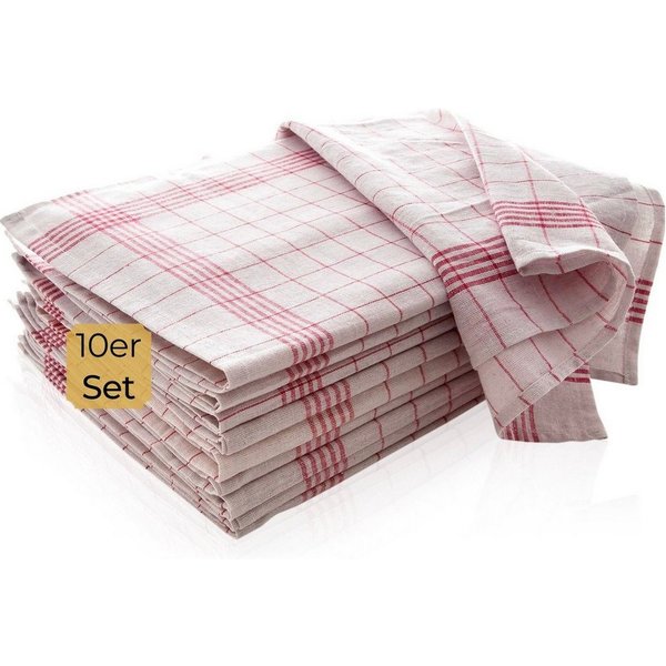 Hometex Premium Textiles Geschirrtuch 10-er Set Geschirrtücher in 50 x 70 cm, (10-tlg., 10er Set)