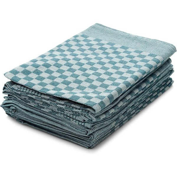 Hometex Premium Textiles Geschirrtuch Trockentuch, Profi-Küchentücher , (10er Set Geschirrtuch Grubentuch, 100% Baumwolle Zwirn, Sehr saugfähig - Premium Qualit
