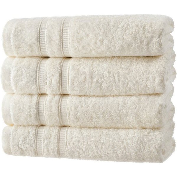 Hometex Premium Textiles Handtuch in nachhaltiger Premium Qualität 450 g/m², 4er Handtücher, Kuschelig weich und sehr saugfähig, Extra flauschige Hotel-Qualität