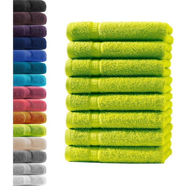 Hometex Premium Textiles Handtuch in Premium Qualität 500 g/m², Feinster Frottier-Stoff 100% Baumwolle, 8x Gästetuch, weich, saugfähig, extra schwer & flauschig