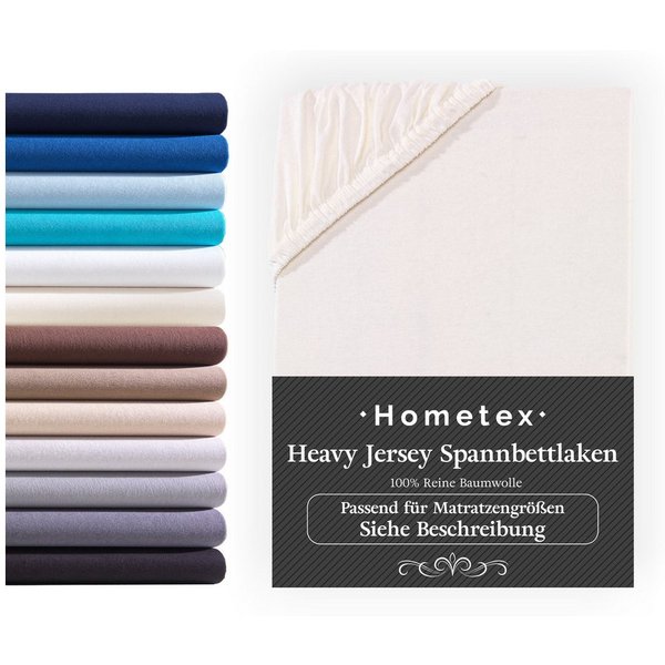 Hometex Premium Textiles Spannbettlaken Boxspringbett Spannbettlaken für hohe Matratzen, Jersey, Gummizug: rundum, Premium Qualität 160 g/m² feinster Baumwolle
