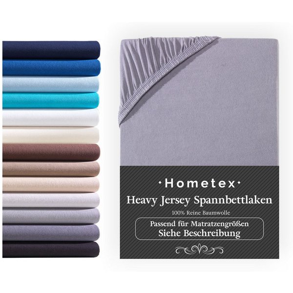 Hometex Premium Textiles Spannbettlaken Boxspringbett Spannbettlaken für hohe Matratzen, Jersey, Gummizug: rundum, Premium Qualität 160 g/m² feinster Baumwolle
