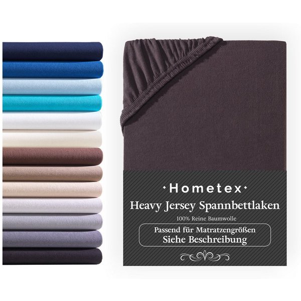Hometex Premium Textiles Spannbettlaken Exclusive Split Topper-Spannbettlaken, Jersey, Gummizug: rundum, 100% Baumwolle Premium Qualität 160 g/m²