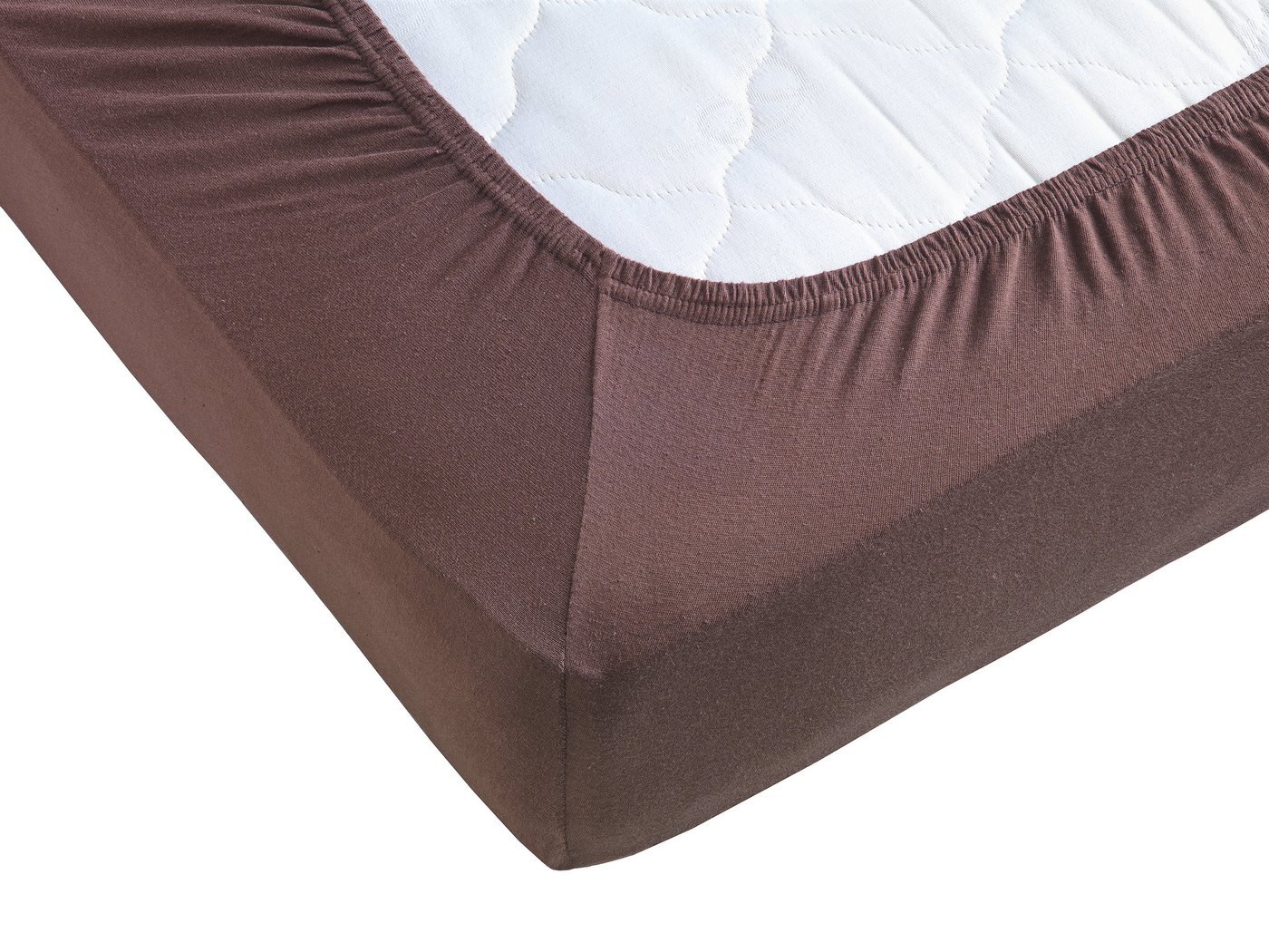 Hometex Premium Textiles Spannbettlaken Exclusive Split Topper-Spannbettlaken, Jersey, Gummizug: rundum, 100% Baumwolle Premium Qualität 160 g/m² – Bild 2 von 5