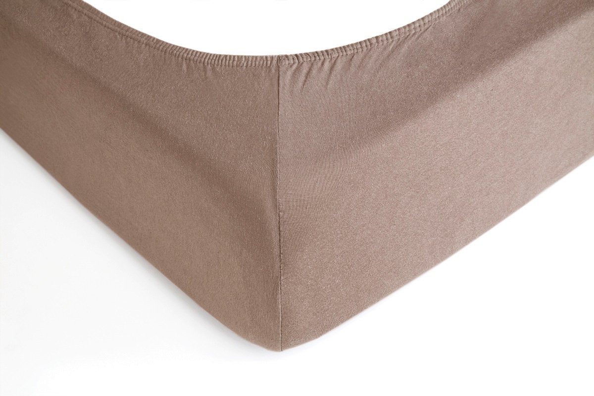 Hometex Premium Textiles Spannbettlaken Jersey Spannbettlaken 100% Baumwolle, Jersey, Gummizug: Rundumgummizug, Premium-Jersey Matratzenhöhe bis 23 cm – Bild 5 von 5