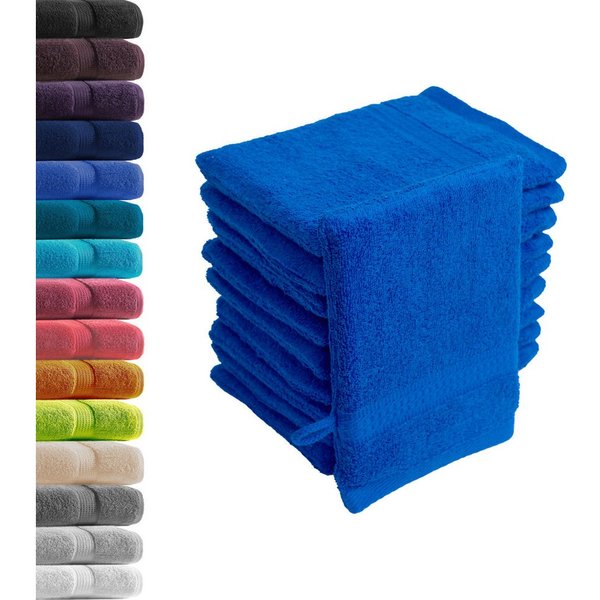 Hometex Premium Textiles Waschhandschuh in Premium Qualität 500 g/m², Feinster Frottier-Stoff 100% Baumwolle, (10er Set), weich, saugfähig, extra schwer & flaus