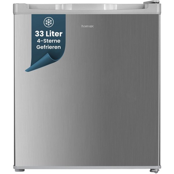 homeX Gefrierschrank FM1015-S, 51 cm hoch, 44 cm breit, Mini Gefriertruhe, Tiefkühlschrank klein, Gefrierbox, Freezer, 33 L