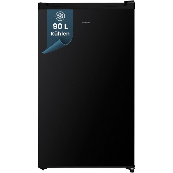 homeX Kühlschrank CS0881-B, 85 cm hoch, 47.5 cm breit, 90 Liter, Vollraumkühlschrank ohne Gefrierfach, klein, freistehend
