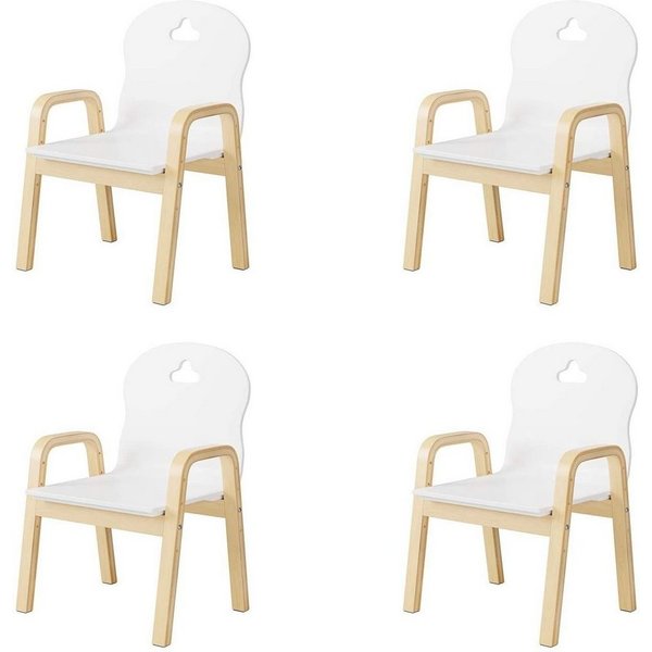 Homfa Kindersitzgruppe Kinderstuhl 4er Set, Stuhl für Kinder höhenverstellbar 61.5-48.5cm