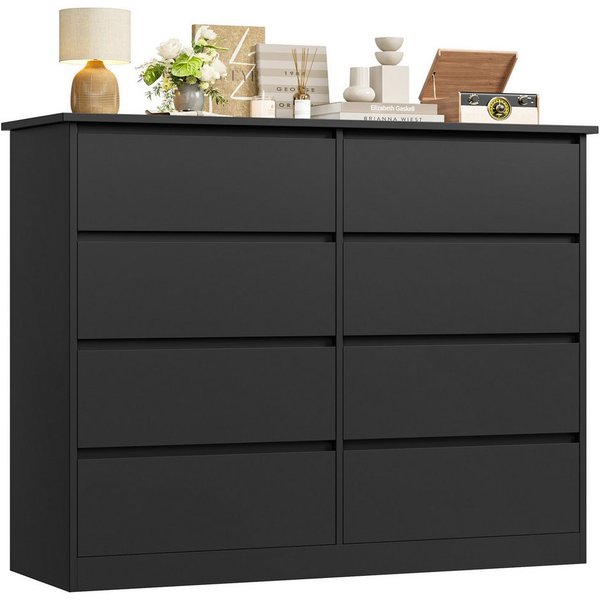 Homfa Kommode Sideboard Komodenschrank Schubladenkommode, mit 8 Schubladen, Breite 120cm Höhe 96cm