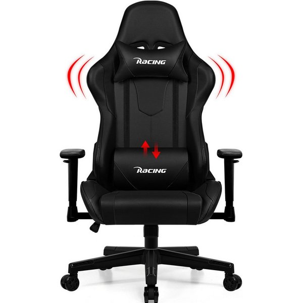 Homimaster Gaming-Stuhl Gaming Stuhl, Ergonomischer Bürostuhl,Gaming Chair mit Wippfunktion (Mit verstellbarem Lendenkissen, Kopfstütze und Armlehnen, gepolster
