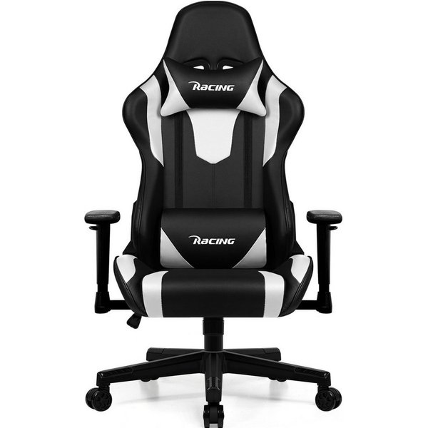 Homimaster Gaming-Stuhl Gaming Stuhl, Ergonomischer Bürostuhl,Gaming Chair mit Wippfunktion (Mit verstellbarem Lendenkissen, Kopfstütze und Armlehnen, gepolster