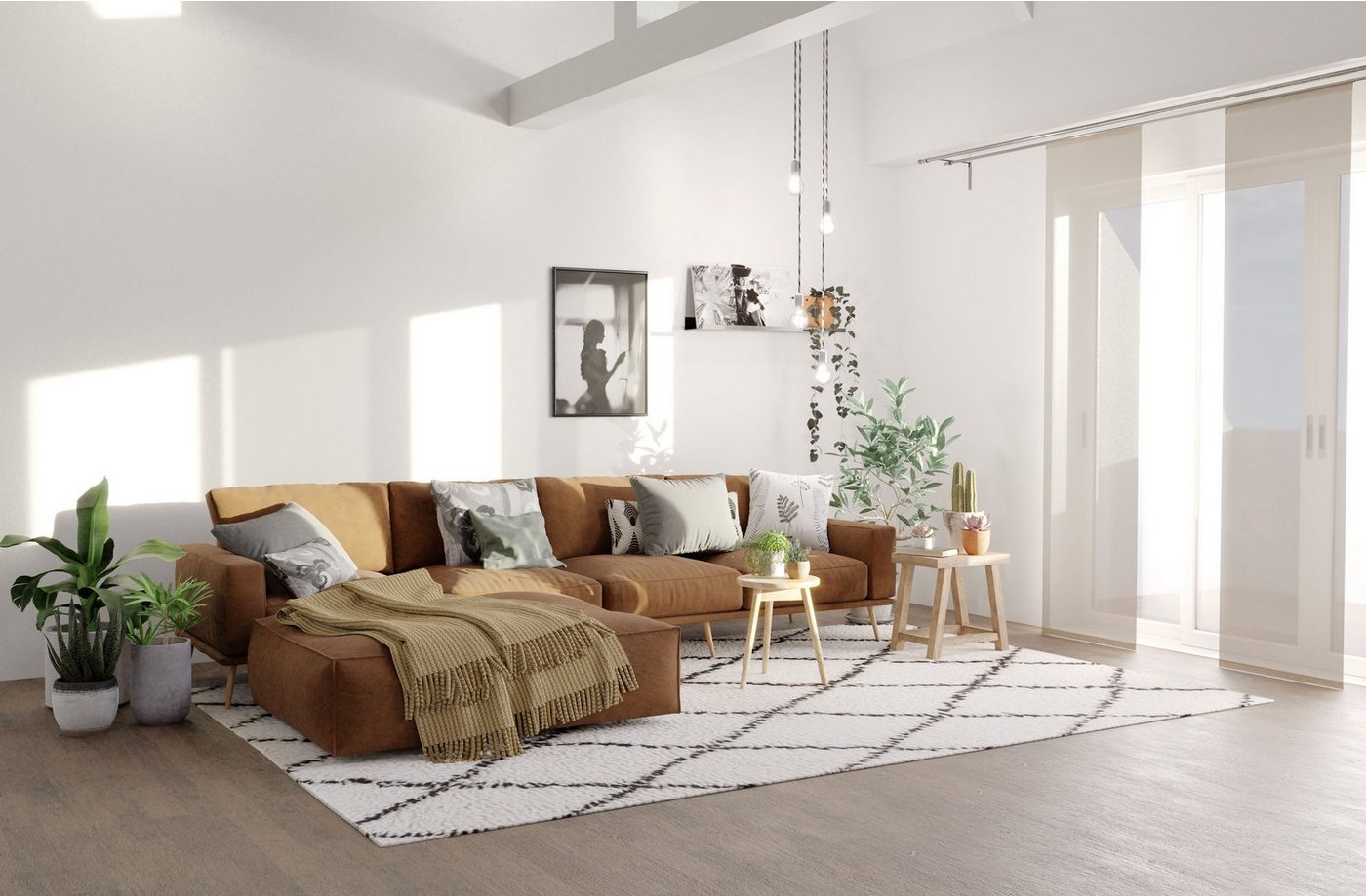 HOMING Schiebegardine Manhattan (1 St), Klettband, transparent, modern, Wohnzimmer, Schlafzimmer – Bild 2 von 5