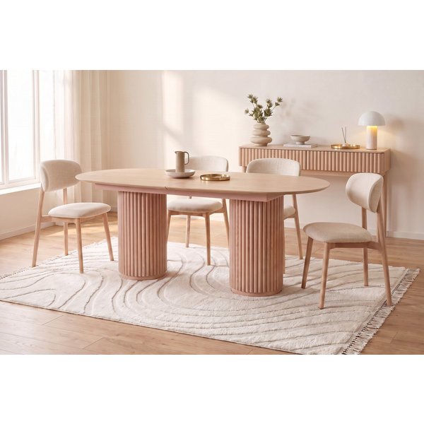 homsy by Ana Johnson Esstisch Solva, mit pflegeleichter Keramik Platte, ausziehbar auf 220 cm
