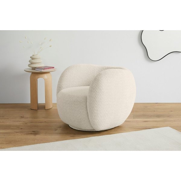 homsy by Ana Johnson Sessel Pebbla, exklusiver, formschöner Designsessel, Drehsessel, Mit oder ohne Drehfunktion, in Luxus-Microfaser oder Chenille