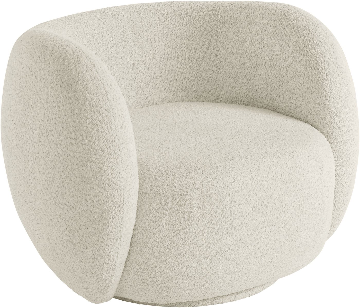 homsy by Ana Johnson Sessel Pebbla, exklusiver, formschöner Designsessel, Drehsessel, Mit oder ohne Drehfunktion, in Luxus-Microfaser oder Chenille – Bild 4 von 5