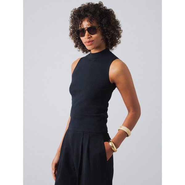 HONEST BASICS Tanktop Mock-Top aus Bio- und recycelter Baumwolle