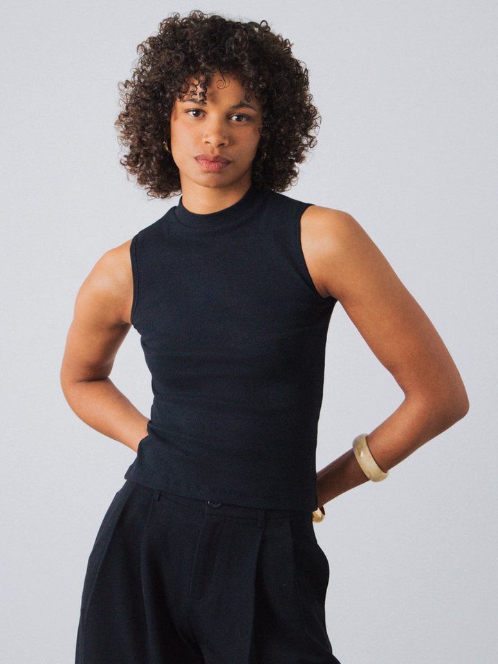 HONEST BASICS Tanktop Mock-Top aus Bio- und recycelter Baumwolle – Bild 2 von 5