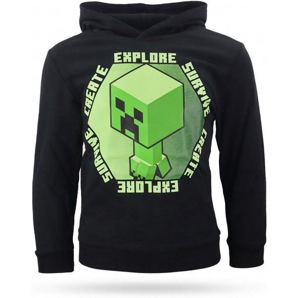 Minecraft Hoodie Minecraft Creeper Jungen Kinder Kapuzenpulli Pulli Hoodie Gr. 116 bis 152