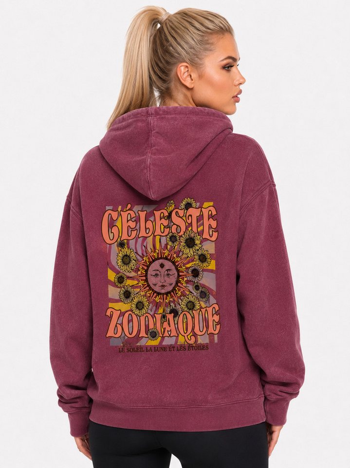 Worldclassca Hoodie Worldclassca Oversized Hoodie Print Kapuzenpullover Stone Washed Neue Kollektion - Stilvolle und gemütliche Sreetwear Mode für Damen – Bild 2 von 2