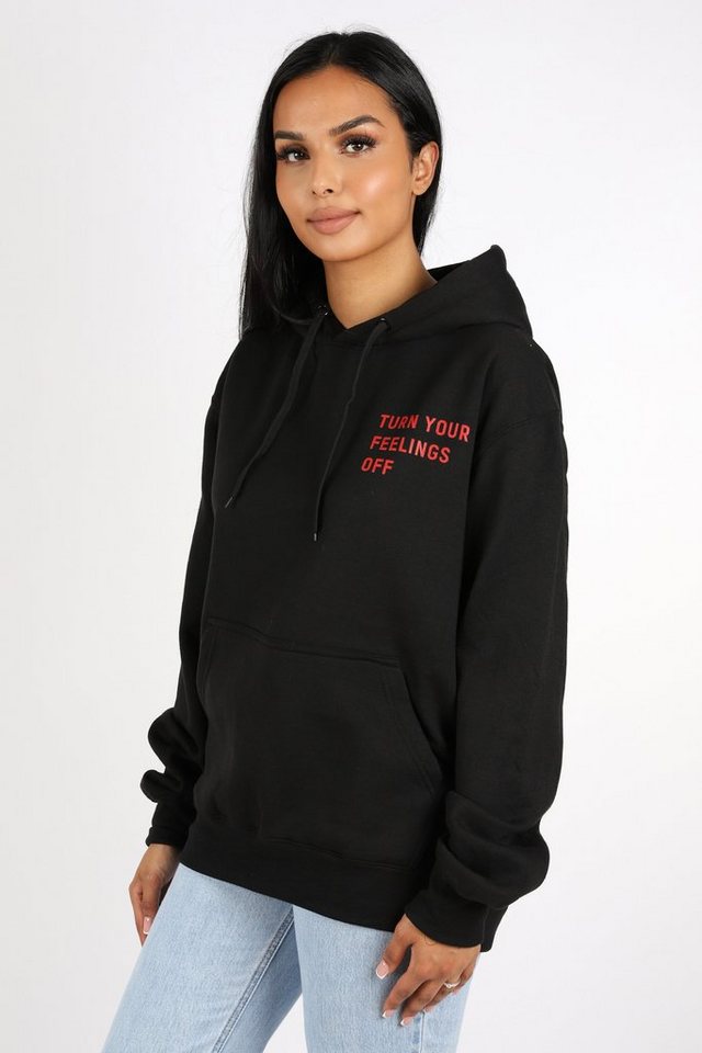 Worldclassca Hoodie Worldclassca Oversized Hoodie Print Kapuzenpullover Washed Sweatshirt – Bild 2 von 4
