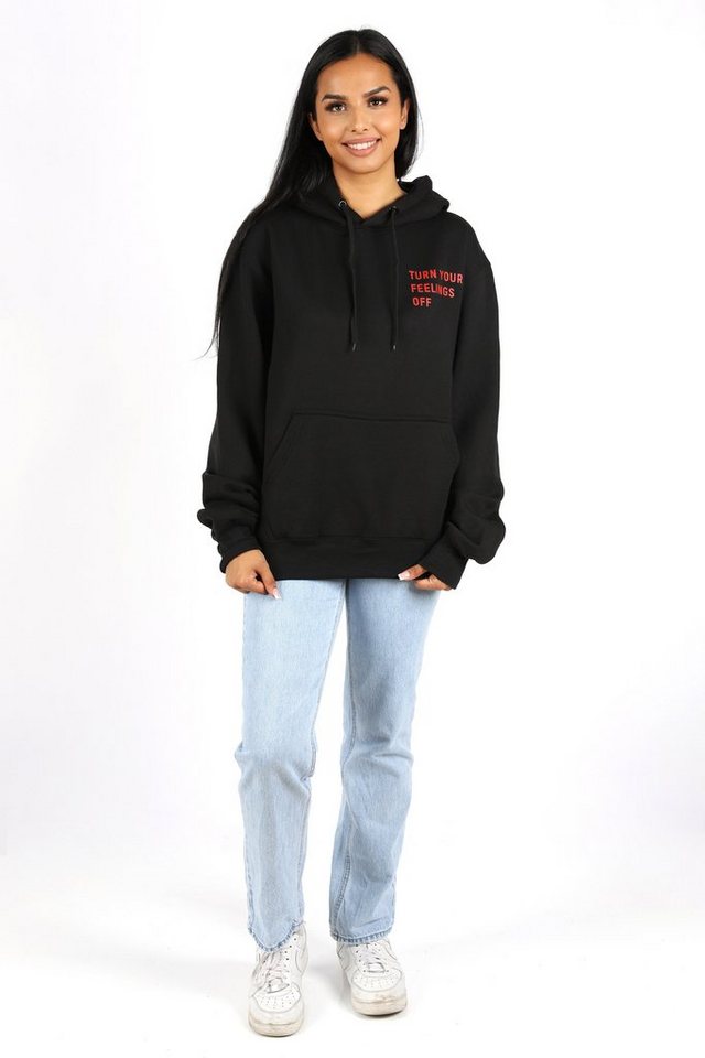 Worldclassca Hoodie Worldclassca Oversized Hoodie Print Kapuzenpullover Washed Sweatshirt – Bild 4 von 4