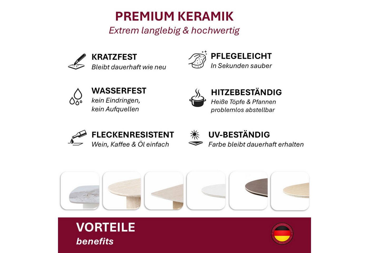 HOOZ Wohnzimmertisch Couchtisch oval modern, Säulenfuß inkl. Keramikplatte 130x70 cm Kalk (Einzelprodukt, 1-St., 1× Couchtisch), Keramik-Tischplatte, verschiede – Bild 3 von 5