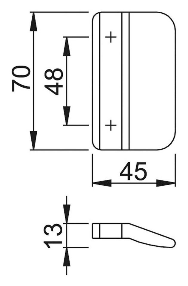 HOPPE Fensterbeschlag, Balkontürgriff K435 F9003 signalweiß – Bild 2 von 2