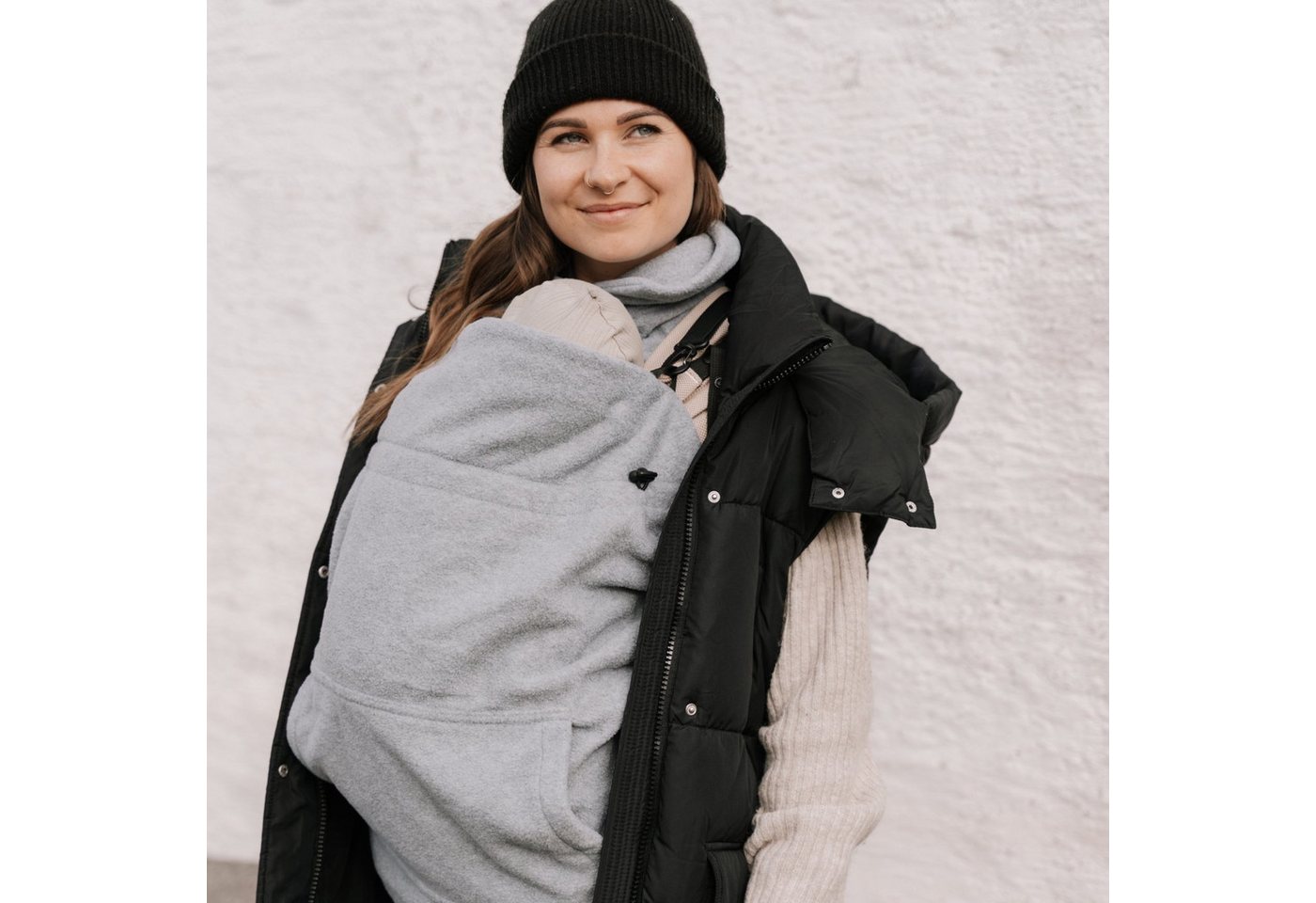 Hoppediz Babytrage Fleece-Cover Basic – Bild 3 von 5