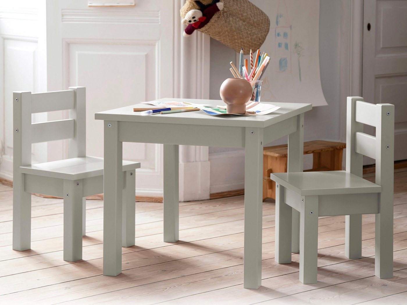 Hoppekids Kindersitzgruppe MADS Kindersitzgruppe, (Set, 3-tlg., 1 Tisch, 2 Stühle), in vielen Farben, mit zwei Stühlen – Bild 5 von 5