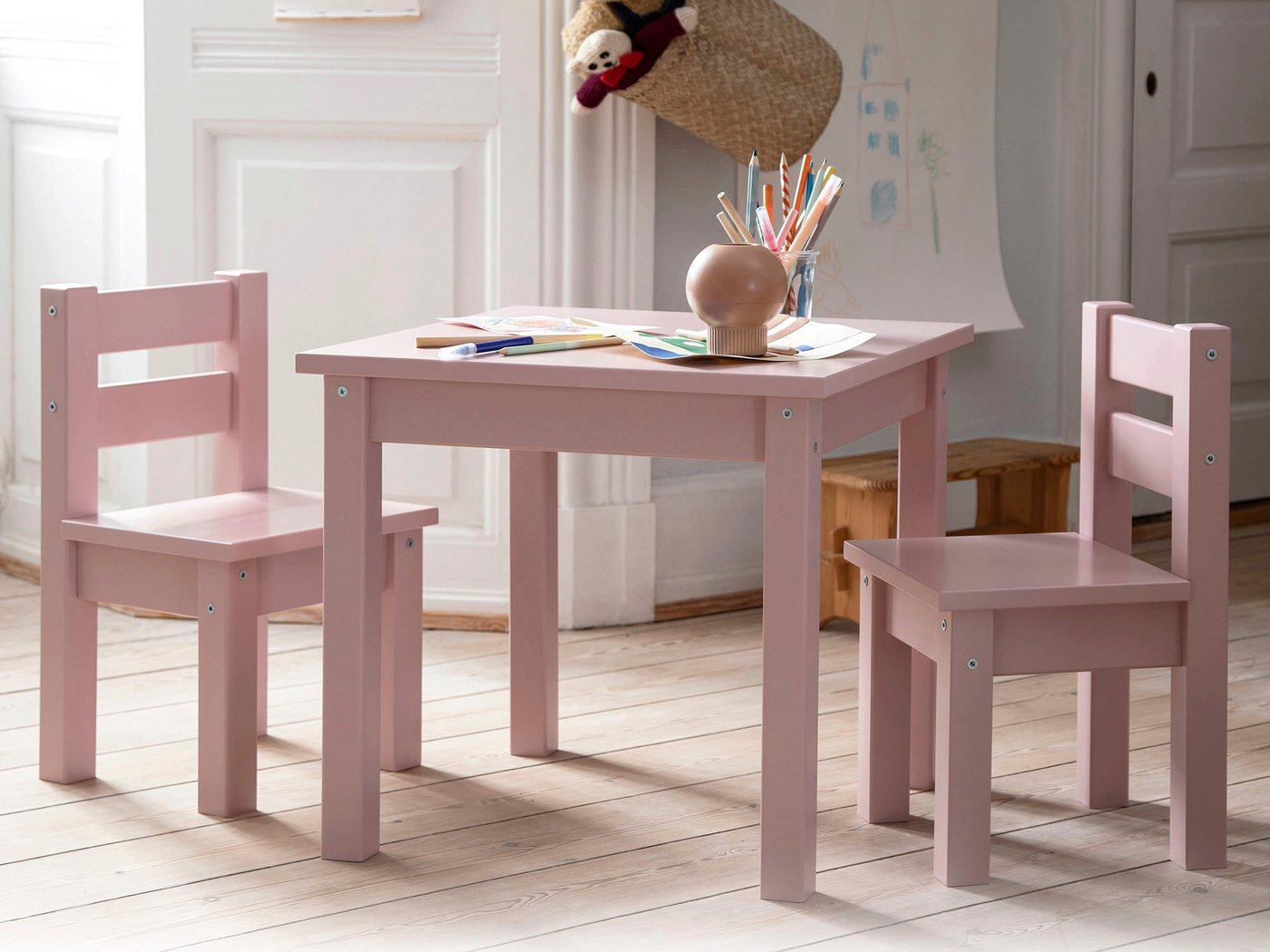 Hoppekids Kindersitzgruppe MADS Kindersitzgruppe, (Set, 3-tlg., 1 Tisch, 2 Stühle), in vielen Farben, mit zwei Stühlen – Bild 5 von 5