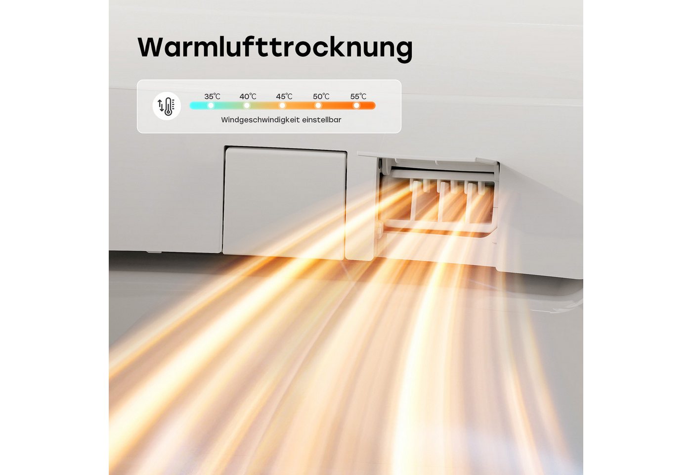 HOROW Dusch-WC Bidet WC, Taharet WC japanische toilette mit Bidet Funktion, Wand WC, Abgang wandhängend, spülrandlos, mit Nachtlicht, beheiztem Sitz, Einstellba – Bild 5 von 5